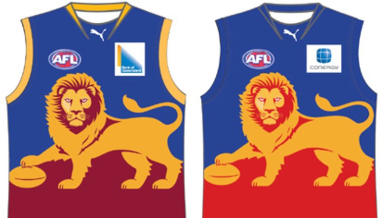 AFL Brisbane Lions Tribal Pattern Custom Name & Number