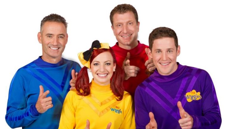 Three original Wiggles to hang up their skivvies