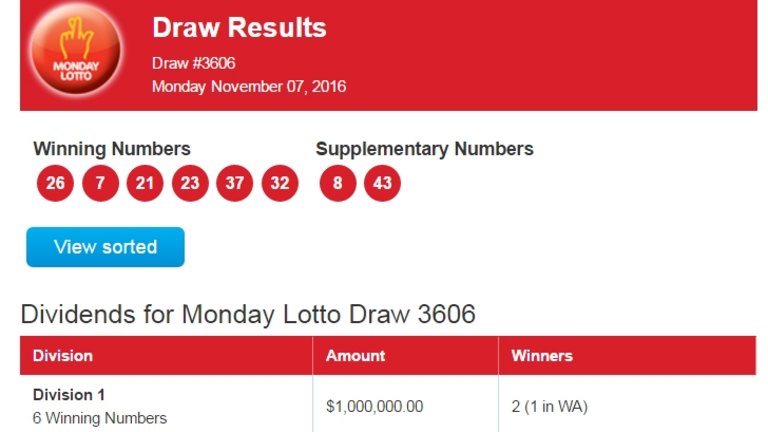 monday lotto dividends