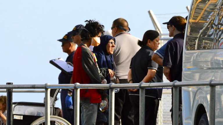 Overflow forces refugees to mainland