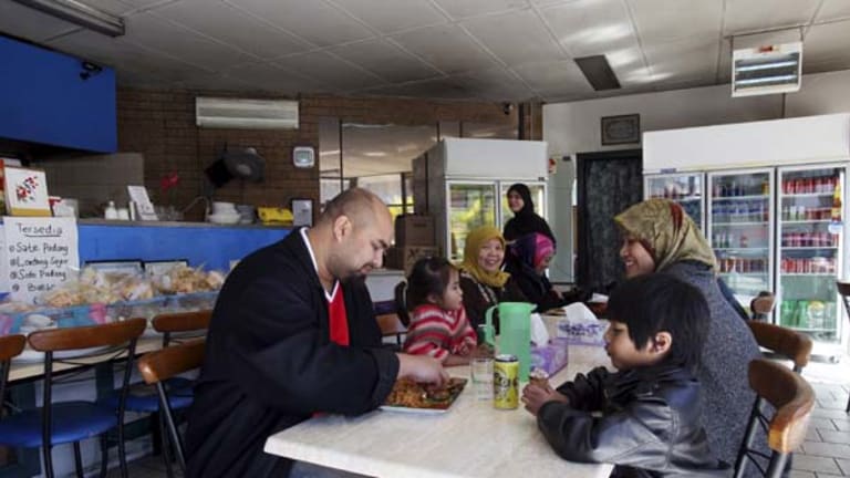 Back to basics ... the halal cafe serves simple Indonesian fare.