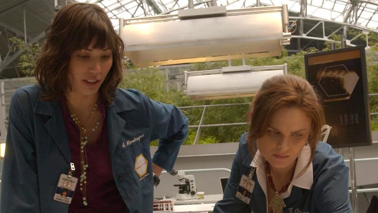 Dr Temperance Brennan, played by Emily Deschanel  (right),  is one of the few female characters in pop culture with autism.