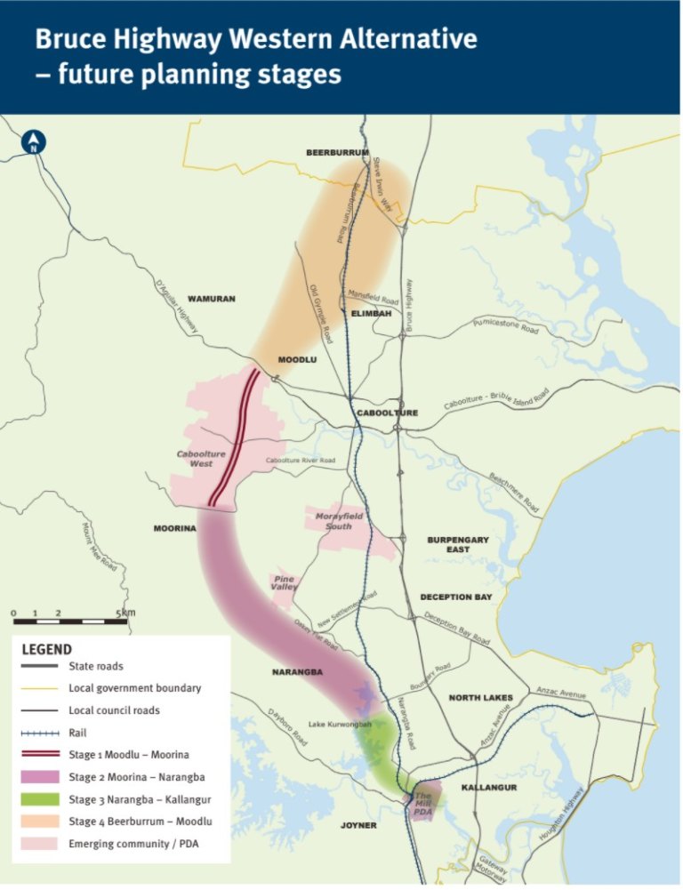 Bruce Highway Map Qld Maps Sent To Residents Confirm Route For Alternative To Bruce Highway