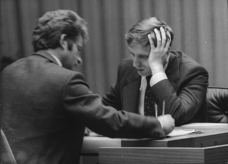 1972 Original Photo BOBBY FISCHER vs. BORIS SPASSKY Chess Championship USA  USSR