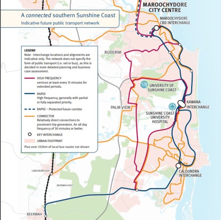Sunshine Coast Train Map Train To Caloundra Gathers Steam In New Sunshine Coast Transport Plan