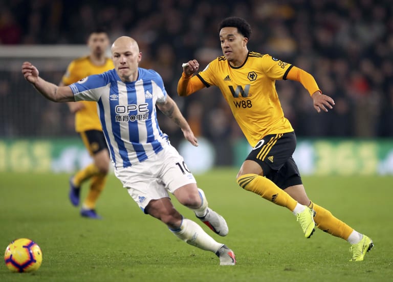 Mooy in action for Huddersfield.