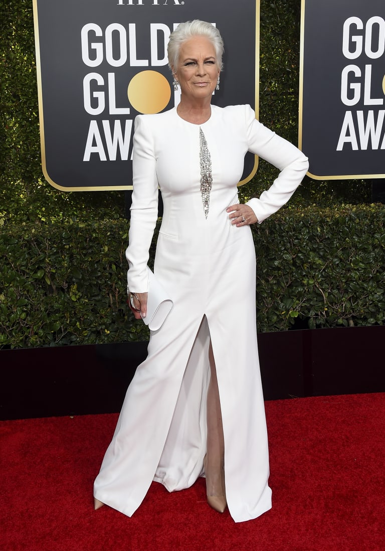 Jamie Lee Curtis at the Golden Globes.