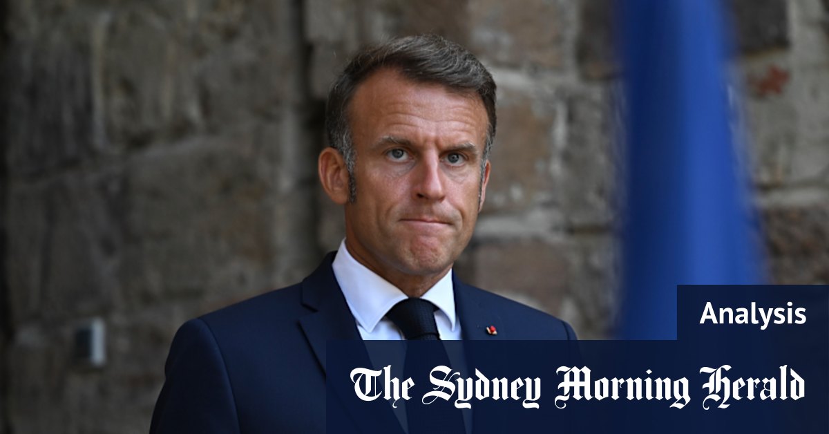 French President Emmanuel Macron wanders alone by the Seine as his grip on power slips away