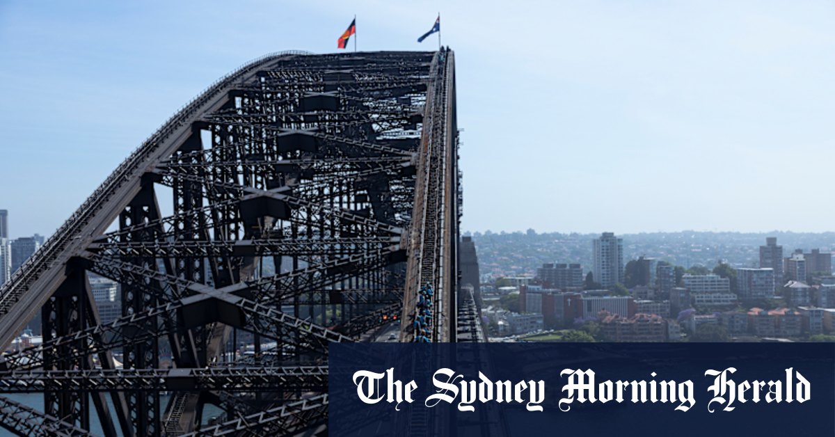 Im Inneren des Wahrzeichens der Sydney Harbour Bridge, von dem Sie ...