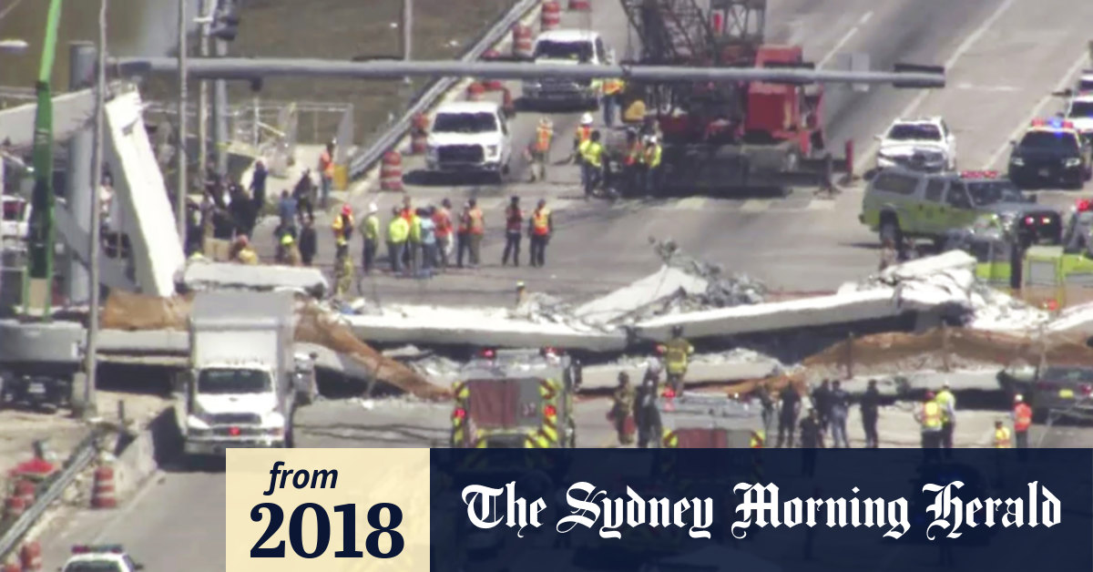Multiple Dead As Pedestrian Bridge Collapses In Miami Florida