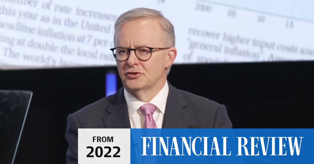 Anthony Albanese's keynote address at the AFR Business Summit 2022