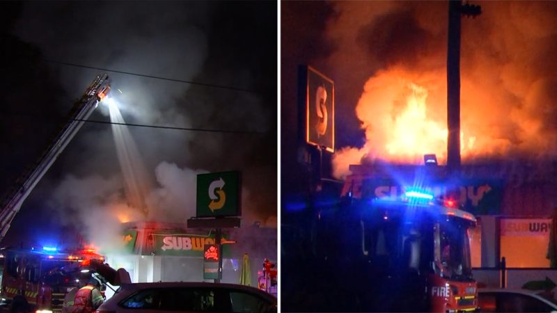 Video: Two chain restaurants gutted by suspicious fire