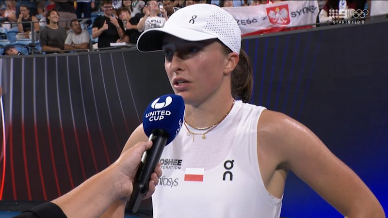 Swiatek reacts after ‘tough’ comeback win