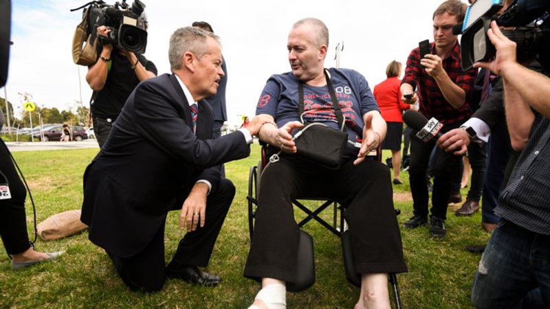 Shorten confronted by cancer sufferer