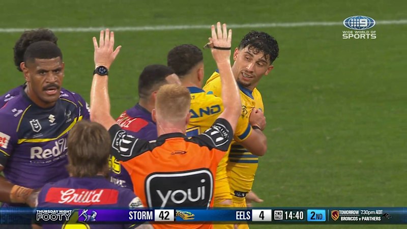 Simonsson binned for professional foul