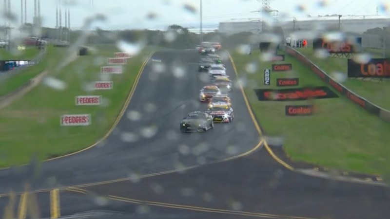 Chaos as rain arrives on restart