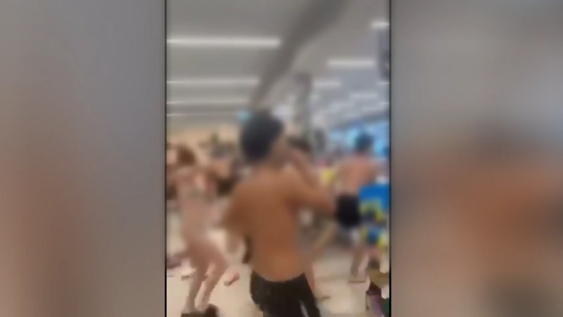 Teens brawl on beach for second day after supermarket trashed