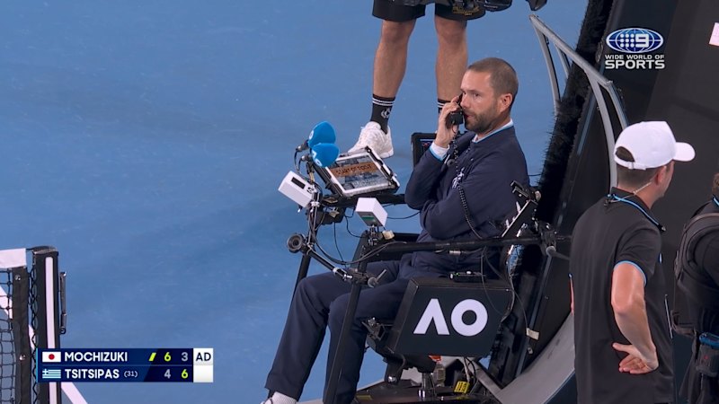 Tsitsipas match halted for sick ball kid