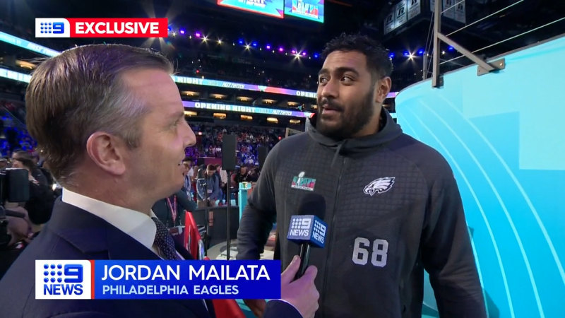 Australian code converts Jordan Mailata and Arryn Siposs to make history at Super  Bowl, NFL