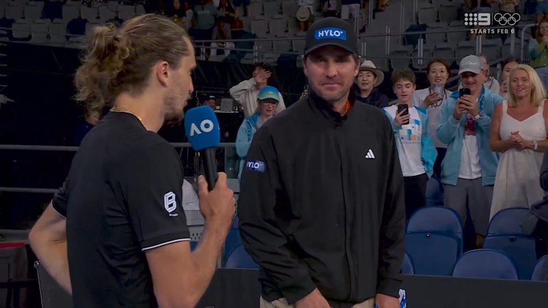 Zverev call out brother in on-court interview