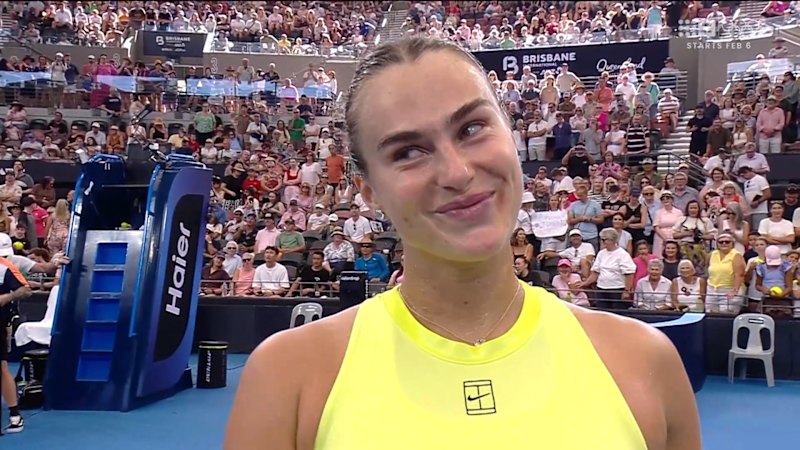 Sabalenka’s ‘little secret’ delights Brisbane crowd