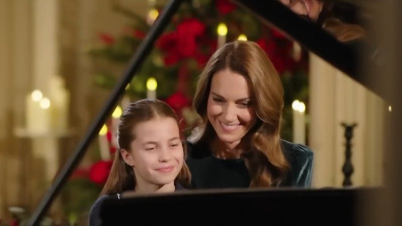 Kate and Charlotte’s touching Christmas piano duet