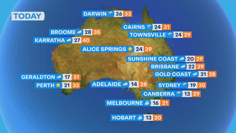 National weather forecast for Sunday January 1