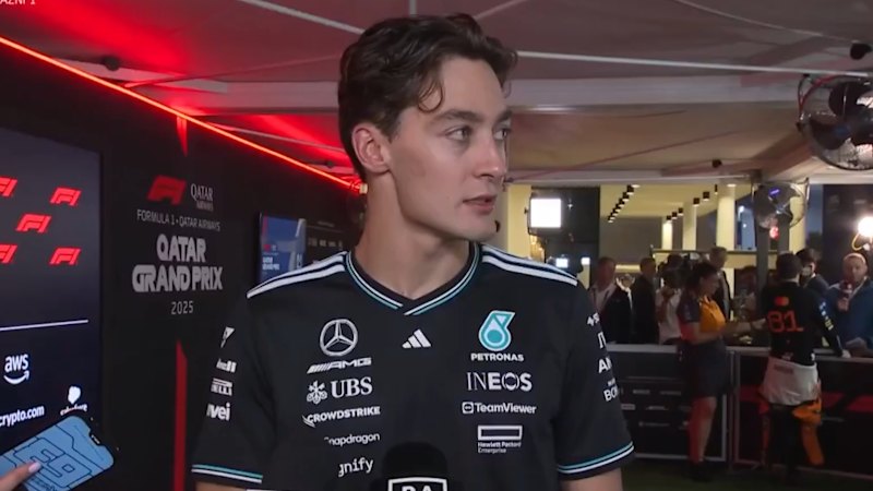 Frosty exchange between Norris, Russell