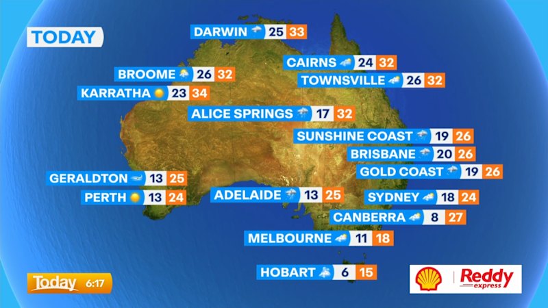 National weather forecast for Friday November 14