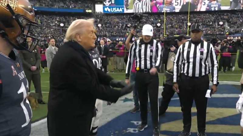 Trump’s coin toss lands flat in viral moment