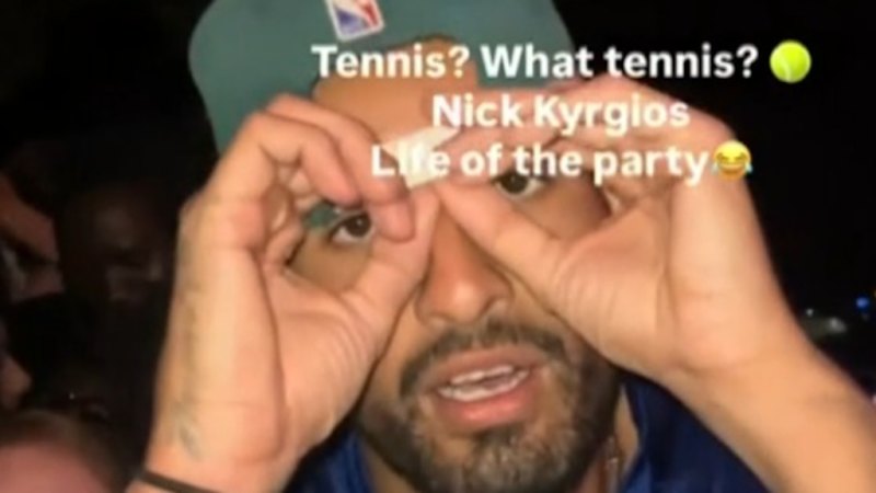 Kyrgios at nightclub before doubles match