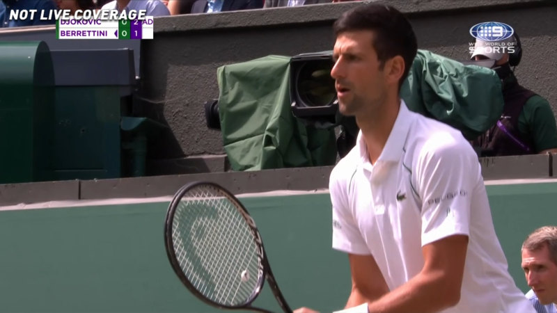 Djokovic claims first break in Wimbledon final