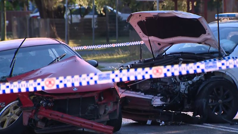 Man seriously hurt in police car crash