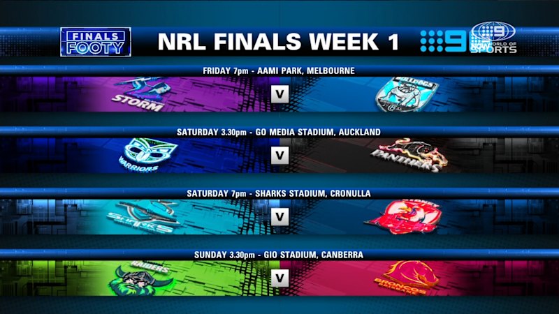 NRL 2025 finals week one fixture revealed