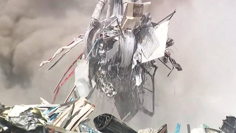 Dozens of firefighters tackle roaring inferno at Adelaide scrapyard