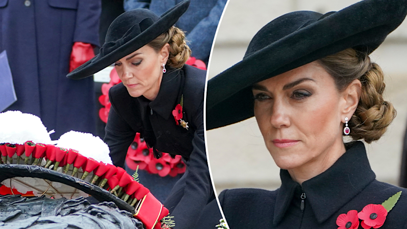 Princess of Wales lays Remembrance wreath
