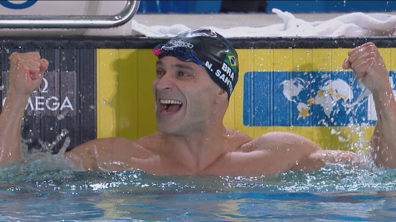 Forty-two-year-old swimmer claims world title