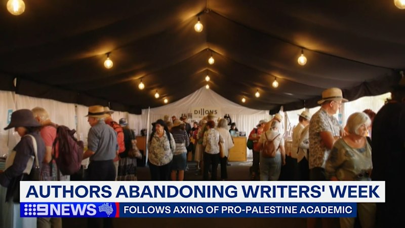 Dozens of writers withdraw from event after Palestinian author dropped