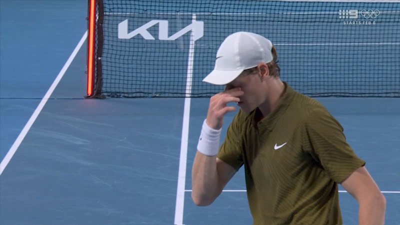 Sinner’s ‘odd look’ after uncharacteristic points