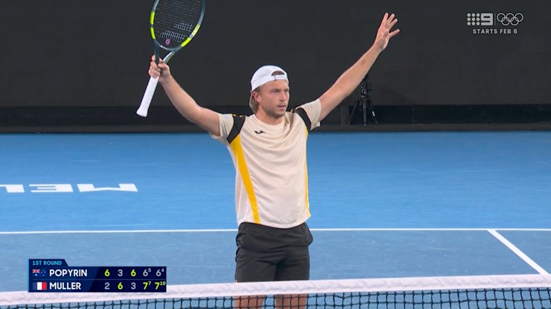 Muller completes comeback against Popyrin