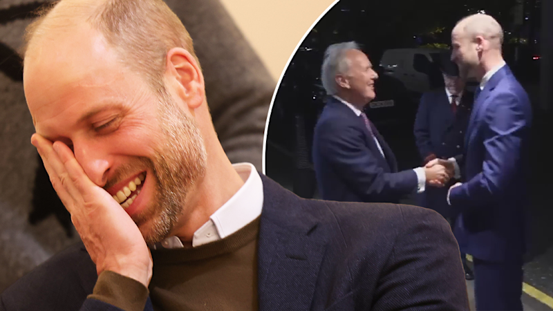 Prince William shares laughs with actor John Cleese