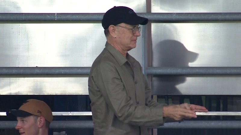 Tom Hanks awards Coniglio's goal