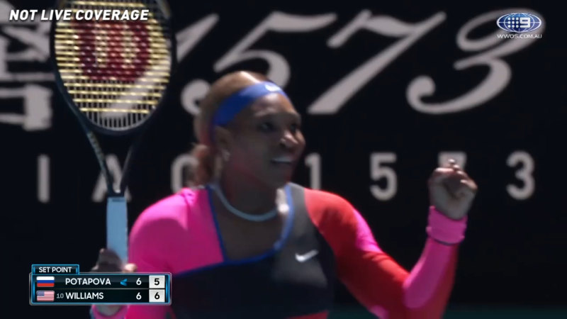 Video: Serena outlasts Russian teen 