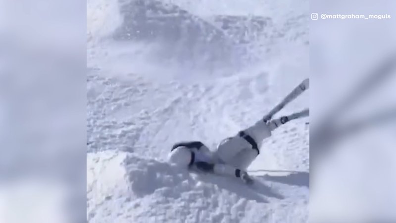 Graham suffers heavy crash