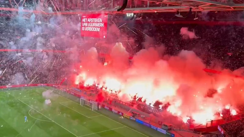 Un feu d’artifice « scandaleux » annule un match de championnat des Pays-Bas
