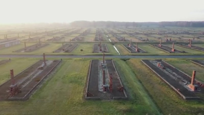 Video: An aerial view of Auschwitz-Birkenau