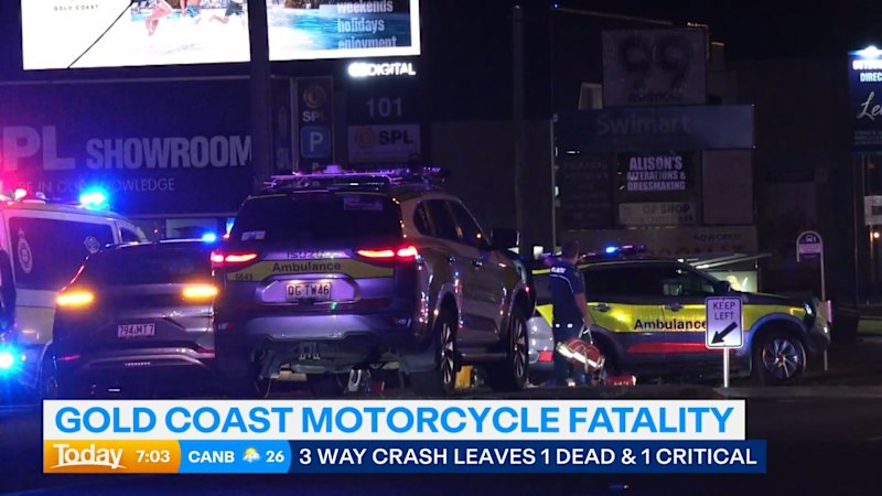 Woman died in multi-motorcycle crash on Gold Coast