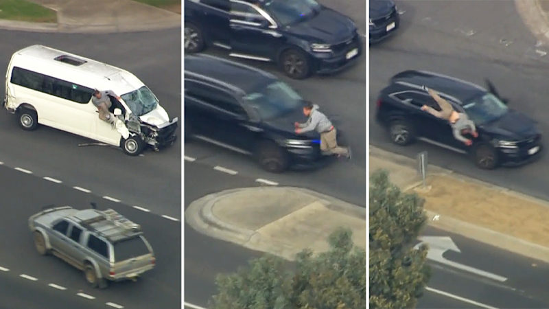 Nine reporter live on radio when terrifying car chase came to