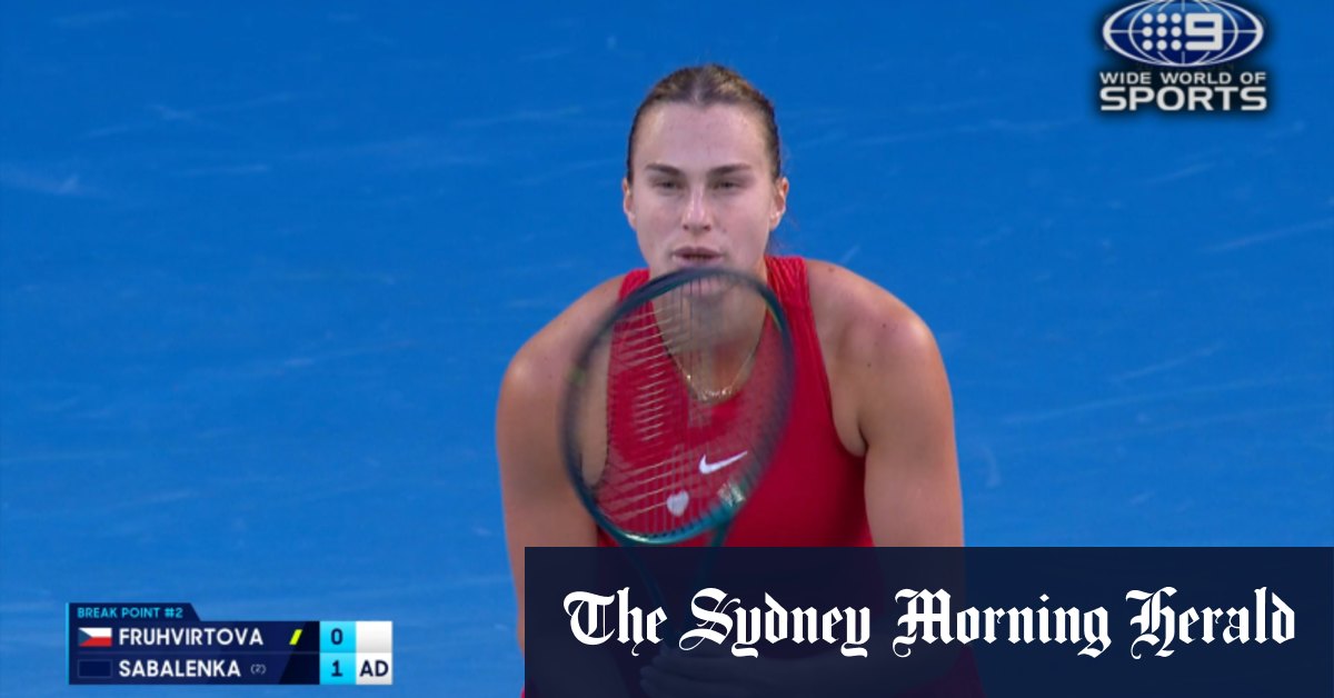 Video Australian Open Highlights Aryna Sabalenka v Brenda Fruhvirtova