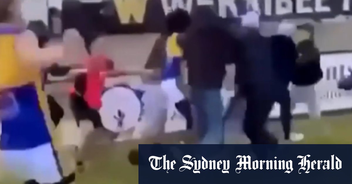 Local footy match erupts into brawl